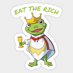 Eat The Rich Frog Sticker